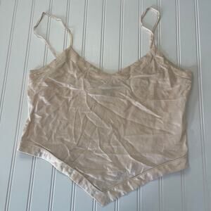 Vintage Y2K Ann Taylor Silk Camisole Tank Pointed Hem Handkerchief Fairy Medium